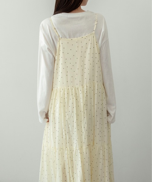 on:nue（オンニュ）の「【on:nue】クリンクルドット ティアードキャミワンピース/2026 SS COLLECTION（ワンピース・レディース・ブラック/アイボリー/レッド・FREE）」の22枚目の写真