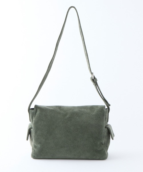 Parts Lab.(パーツラボ)の「【Parts Lab.】Cow Suede Flap Shoulder Bag / リアルスエードフラップショルダーバッグ(ショルダーバッグ・メンズ・ブラウン/ダークグリーン・FREE)」の15枚目の写真