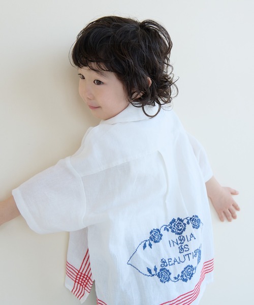 LOWRYS FARM(ローリーズファーム)の「INDIAISシシュウシャツ 637786(シャツ/ブラウス・キッズ・ホワイト・110cm/120cm/130cm/140cm/150cm)」の1枚目の写真