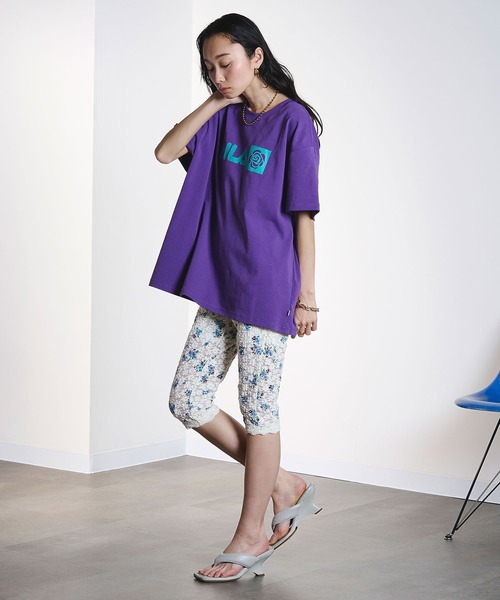 FILA(フィラ)の「(FILAⅹROSEBUD)FILA ROSE T-SHIRTS(Tシャツ/カットソー・レディース・ホワイト/パープル・S/L)」の8枚目の写真