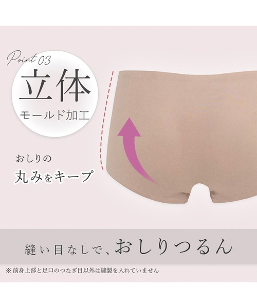BRADELIS NEWYORK(ブラデリスニューヨーク)の「シームレスボーイレッグショーツ ブラデリス(ショーツ・レディース・ブラック/ライトグレー/テラコッタ/モカ・1/2)」の10枚目の写真