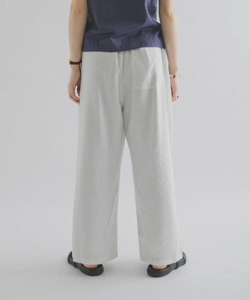 THE GOODLAND MARKET（ザグッドランドマーケット）の「『別注』MIDIUMISOLID×THE GOODLAND MARKET　LINEN easy pants（その他パンツ・レディース・ホワイト/ブラック・FREE）」の21枚目の写真
