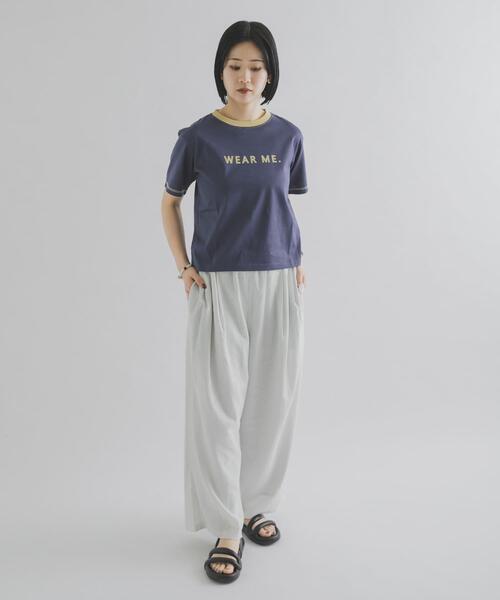 THE GOODLAND MARKET（ザグッドランドマーケット）の「『別注』MIDIUMISOLID×THE GOODLAND MARKET　LINEN easy pants（その他パンツ・レディース・ホワイト/ブラック・FREE）」の20枚目の写真