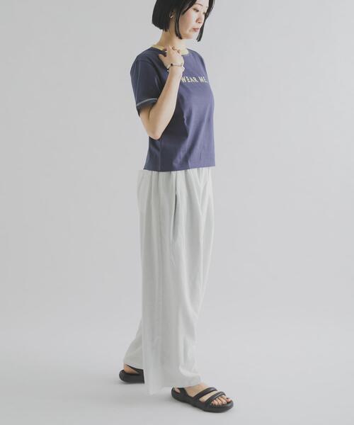THE GOODLAND MARKET（ザグッドランドマーケット）の「『別注』MIDIUMISOLID×THE GOODLAND MARKET　LINEN easy pants（その他パンツ・レディース・ホワイト/ブラック・FREE）」の19枚目の写真