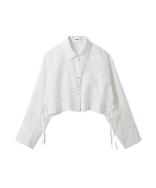 SNIDEL(スナイデル)の「クロップドシャツ(シャツ/ブラウス・レディース・チェック/ホワイト/ピンク・F)」の4枚目の写真