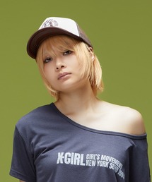 X-girl | CHEERFUL LOGO AND FACE TRUCKER CAP(キャップ)