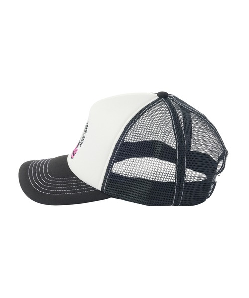 X-girl(エックスガール)の「CHEERFUL LOGO AND FACE TRUCKER CAP(キャップ・レディース・ホワイト/ブラウン/ブラック・ONE SIZE)」の14枚目の写真