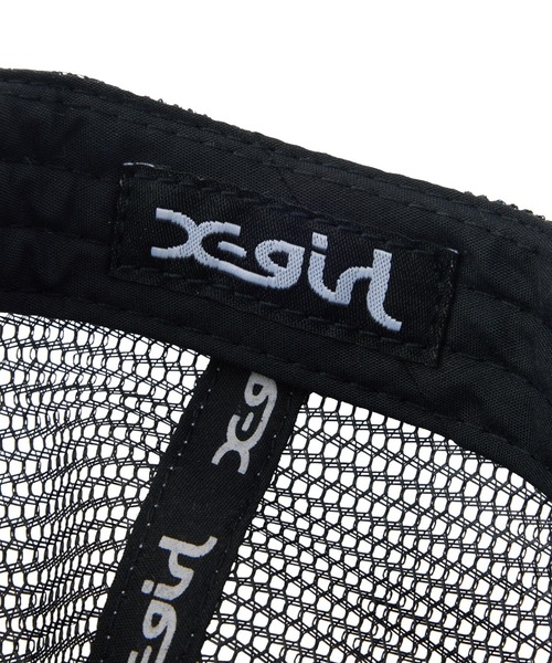 X-girl(エックスガール)の「CHEERFUL LOGO AND FACE TRUCKER CAP(キャップ・レディース・ホワイト/ブラウン/ブラック・ONE SIZE)」の20枚目の写真