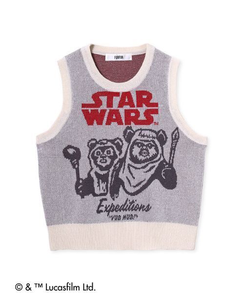 FURFUR(ファーファー)の「【STAR WARS(TM)】ジャガードニットベスト(ベスト・レディース・ホワイト/グレー/ブラック・F)」の2枚目の写真