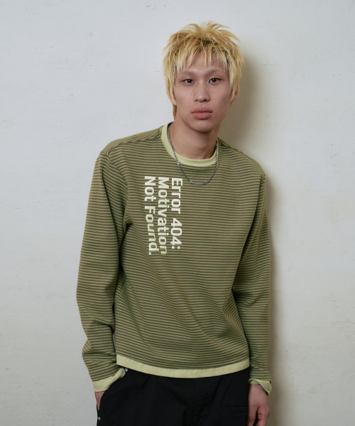 LOSERS CLUB(ルーザーズクラブ)の「ストライプレイヤード長袖Tシャツオリーブ(Tシャツ/カットソー・レディース・その他・0/1/2)」の4枚目の写真