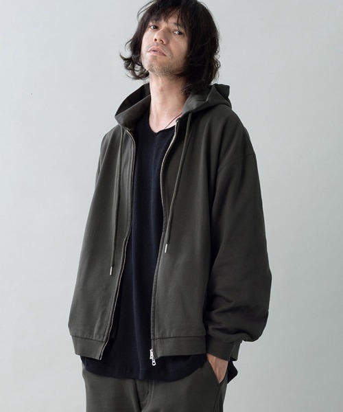 EGO TRIPPING（エゴトリッピング）の「mpa4136- MOLD-SWEATPARKA ジップパーカー(666702)（パーカー・メンズ・チャコール/杢グレー/ブラック・46/48）」の3枚目の写真