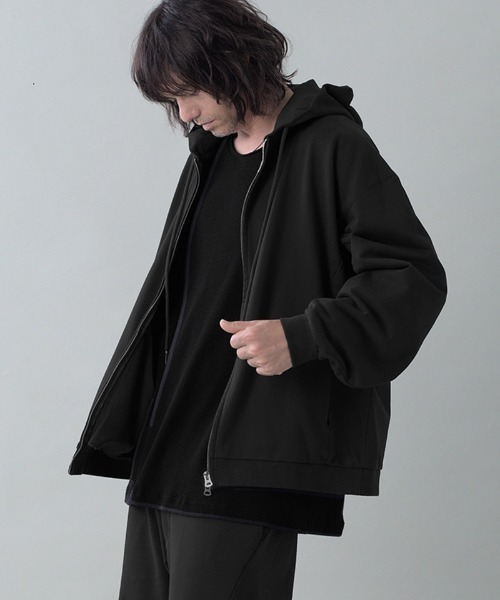 EGO TRIPPING（エゴトリッピング）の「mpa4136- MOLD-SWEATPARKA ジップパーカー(666702)（パーカー・メンズ・チャコール/杢グレー/ブラック・46/48）」の2枚目の写真