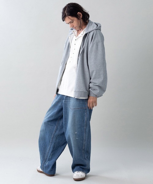 EGO TRIPPING（エゴトリッピング）の「mpa4136- MOLD-SWEATPARKA ジップパーカー(666702)（パーカー・メンズ・チャコール/杢グレー/ブラック・46/48）」の7枚目の写真