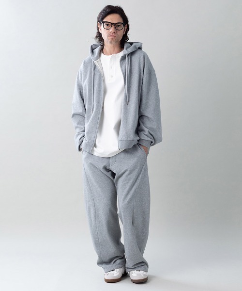 EGO TRIPPING（エゴトリッピング）の「mpa4136- MOLD-SWEATPARKA ジップパーカー(666702)（パーカー・メンズ・チャコール/杢グレー/ブラック・46/48）」の8枚目の写真