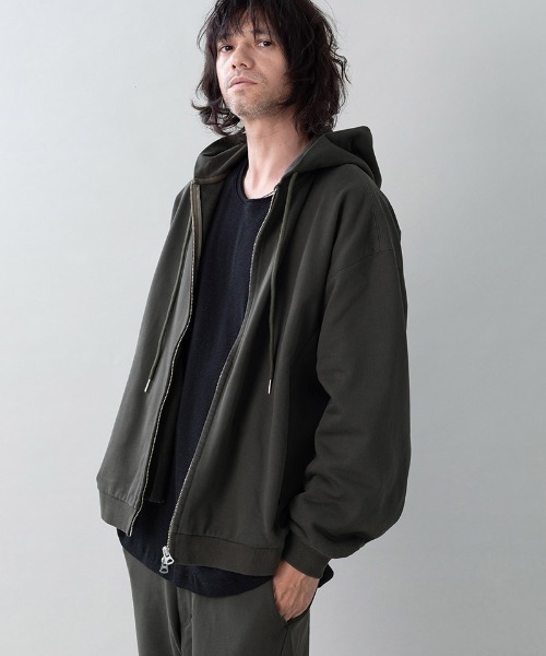 EGO TRIPPING（エゴトリッピング）の「mpa4136- MOLD-SWEATPARKA ジップパーカー(666702)（パーカー・メンズ・チャコール/杢グレー/ブラック・46/48）」の9枚目の写真