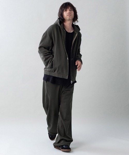 EGO TRIPPING（エゴトリッピング）の「mpa4136- MOLD-SWEATPARKA ジップパーカー(666702)（パーカー・メンズ・チャコール/杢グレー/ブラック・46/48）」の14枚目の写真