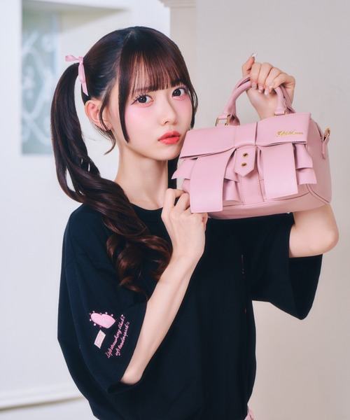ReAmour リアムール BIGリボンボストンバッグ ピンク BIGリボンボストンバッグ（ボストンバッグ）｜ReAmour（リアムール）の