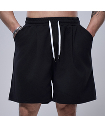 PHYSICAL GARMENTS（フィジカルガーメンツ）の「P1148 ワイドハーフショートパンツ_5部[ブラック]（その他パンツ）」