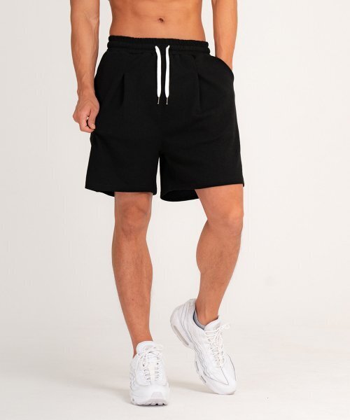 PHYSICAL GARMENTS（フィジカルガーメンツ）の「P1148 ワイドハーフショートパンツ_5部[ブラック]（その他パンツ・メンズ・その他・XX-LARGE/LARGE）」の2枚目の写真