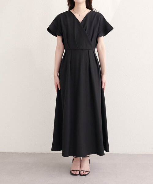 natural couture（ナチュラルクチュール）の「【sherbet line】接触冷感カシュクールフリル袖ワンピース（ワンピース・レディース・ブルー/ブラック/ブラウン系その他/ライトベージュ/ラベンダー/ミント・FREE）」の12枚目の写真