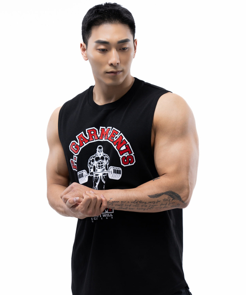 PHYSICAL GARMENTS（フィジカルガーメンツ）の「P2424 コットンメッシュゴリラデイリータンクトップ [3カラー]（Tシャツ/カットソー・メンズ・ネイビー/ホワイト/ブラック・LARGE/MEDIUM/X-LARGE/XX-LARGE）」の7枚目の写真