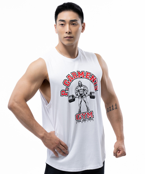 PHYSICAL GARMENTS（フィジカルガーメンツ）の「P2424 コットンメッシュゴリラデイリータンクトップ [3カラー]（Tシャツ/カットソー・メンズ・ネイビー/ホワイト/ブラック・LARGE/MEDIUM/X-LARGE/XX-LARGE）」の9枚目の写真