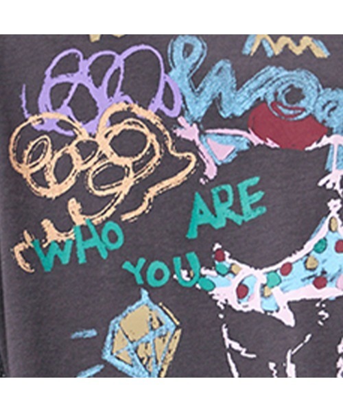 witch(ウイッチ)の「大人上品袖キラキラ切替Tシャツ(Tシャツ/カットソー・レディース・グレー系・FREE)」の2枚目の写真