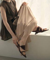 braided strap asymmetric mules / 編み込みストラップ アシンメトリーミュール