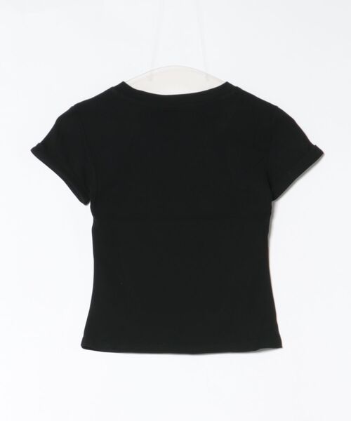 Figments(フィグメンツ)の「アイレットVネックT(Tシャツ/カットソー・レディース・グレー/ブラック・FREE)」の15枚目の写真
