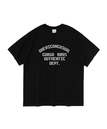 CARGOBROS（カーゴブロス）の「(ビッグサイズ)アセンティックレタリングオーバーサイズ半袖Tシャツ(ブラック)（Tシャツ/カットソー）」