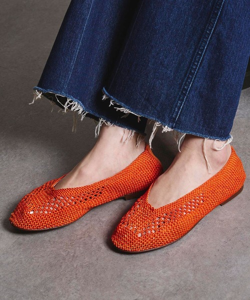 ROSE BUD(ローズバッド)の「【ROSE BUD別注】(Bertuchi x GENE HEAVENS) MESH FLAT SHOES(パンプス・レディース・ブラック/オレンジ/ブルー・38/36/37)」の3枚目の写真