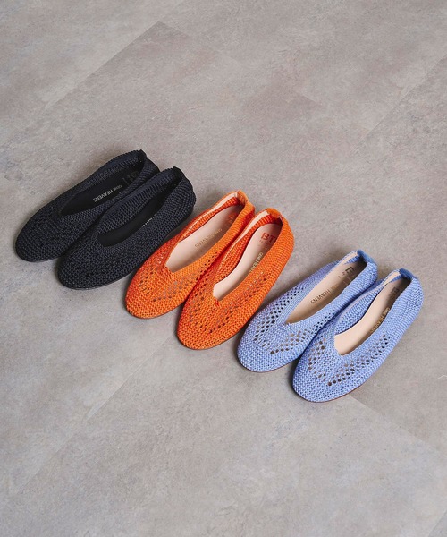 ROSE BUD(ローズバッド)の「【ROSE BUD別注】(Bertuchi x GENE HEAVENS) MESH FLAT SHOES(パンプス・レディース・ブラック/オレンジ/ブルー・38/36/37)」の5枚目の写真