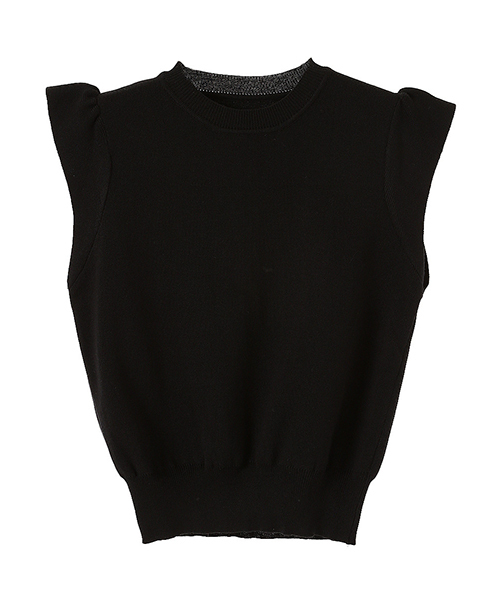 fifth（フィフス）の「ショルダーフリルニットトップス（ニット/セーター・レディース・ネイビー/ブラック/カーキ/ホワイト/ベビーピンク・MEDIUM）」の13枚目の写真