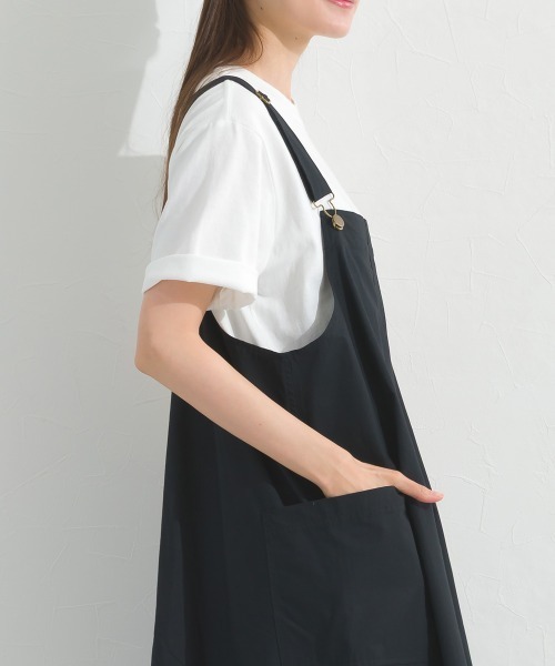 OMNES（オムネス）の「ウォッシュ加工 ダンプジャンパーロングスカート（サロペット/オーバーオール・レディース・イエロー/ベージュ/カーキ/ブラック・FREE）」の9枚目の写真