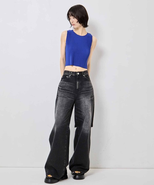 kotohayokozawa(コトハヨコザワ)の「【kotohayokozawa/コトハヨコザワ】GHOST TODO TOP *SLEEVELESS HIGHNECK +INNER/ゴーストトゥードゥトップスリーブレスハイネックインナー(タンクトップ・レディース・ブルー/ライトブルー/ブラック/ホワイト・FREE)」の5枚目の写真