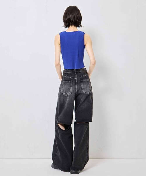 kotohayokozawa(コトハヨコザワ)の「【kotohayokozawa/コトハヨコザワ】GHOST TODO TOP *SLEEVELESS HIGHNECK +INNER/ゴーストトゥードゥトップスリーブレスハイネックインナー(タンクトップ・レディース・ブルー/ライトブルー/ブラック/ホワイト・FREE)」の6枚目の写真