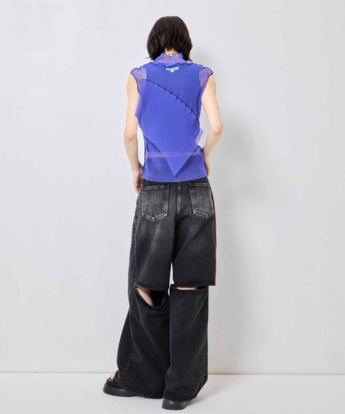 kotohayokozawa(コトハヨコザワ)の「【kotohayokozawa/コトハヨコザワ】GHOST TODO TOP *SLEEVELESS HIGHNECK +INNER/ゴーストトゥードゥトップスリーブレスハイネックインナー(タンクトップ・レディース・ブルー/ライトブルー/ブラック/ホワイト・FREE)」の8枚目の写真