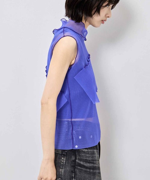 kotohayokozawa(コトハヨコザワ)の「【kotohayokozawa/コトハヨコザワ】GHOST TODO TOP *SLEEVELESS HIGHNECK +INNER/ゴーストトゥードゥトップスリーブレスハイネックインナー(タンクトップ・レディース・ブルー/ライトブルー/ブラック/ホワイト・FREE)」の10枚目の写真