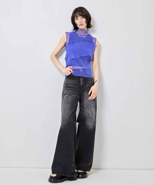 kotohayokozawa(コトハヨコザワ)の「【kotohayokozawa/コトハヨコザワ】GHOST TODO TOP *SLEEVELESS HIGHNECK +INNER/ゴーストトゥードゥトップスリーブレスハイネックインナー(タンクトップ・レディース・ブルー/ライトブルー/ブラック/ホワイト・FREE)」の7枚目の写真