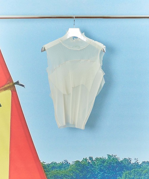 kotohayokozawa(コトハヨコザワ)の「【kotohayokozawa/コトハヨコザワ】GHOST TODO TOP *SLEEVELESS HIGHNECK +INNER/ゴーストトゥードゥトップスリーブレスハイネックインナー(タンクトップ・レディース・ブルー/ライトブルー/ブラック/ホワイト・FREE)」の15枚目の写真
