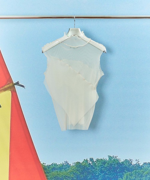 kotohayokozawa(コトハヨコザワ)の「【kotohayokozawa/コトハヨコザワ】GHOST TODO TOP *SLEEVELESS HIGHNECK +INNER/ゴーストトゥードゥトップスリーブレスハイネックインナー(タンクトップ・レディース・ブルー/ライトブルー/ブラック/ホワイト・FREE)」の14枚目の写真