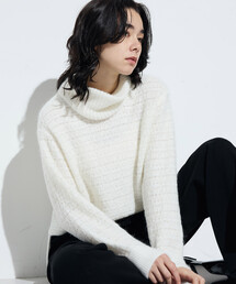 Gabardine K.T | 〔 +サイズ 〕 モヘヤブレンドヤーンセーター(ニット/セーター)