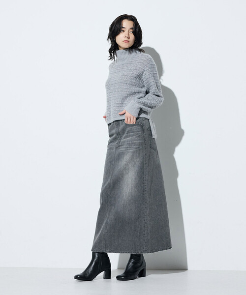 Gabardine K.T(ギャバジンケーティー)の「〔 +サイズ 〕 モヘヤブレンドヤーンセーター(ニット/セーター・レディース・オフホワイト・15号)」の7枚目の写真