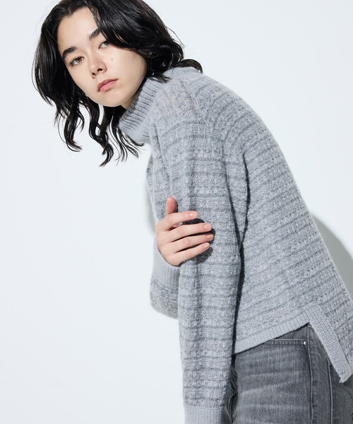 Gabardine K.T(ギャバジンケーティー)の「〔 +サイズ 〕 モヘヤブレンドヤーンセーター(ニット/セーター・レディース・オフホワイト・15号)」の8枚目の写真