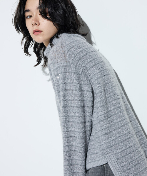 Gabardine K.T(ギャバジンケーティー)の「〔 +サイズ 〕 モヘヤブレンドヤーンセーター(ニット/セーター・レディース・オフホワイト・15号)」の10枚目の写真