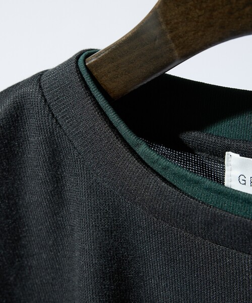 ABAHOUSE GRAY（アバハウスグレイ）の「サカリバ レイヤード 半袖Tシャツ（Tシャツ/カットソー・メンズ・グレイッシュベージュ/ホワイト/ブラウン/ブラック・46/48）」の9枚目の写真