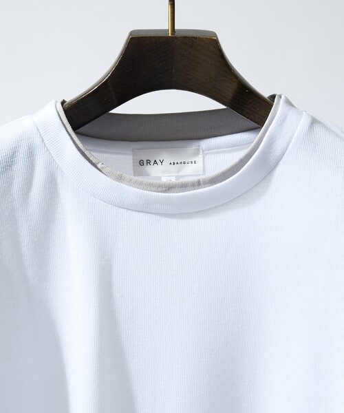 ABAHOUSE GRAY（アバハウスグレイ）の「サカリバ レイヤード 半袖Tシャツ（Tシャツ/カットソー・メンズ・グレイッシュベージュ/ホワイト/ブラウン/ブラック・46/48）」の14枚目の写真