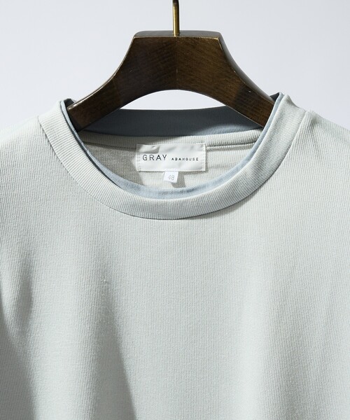 ABAHOUSE GRAY（アバハウスグレイ）の「サカリバ レイヤード 半袖Tシャツ（Tシャツ/カットソー・メンズ・グレイッシュベージュ/ホワイト/ブラウン/ブラック・46/48）」の18枚目の写真
