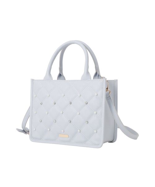 Maison de FLEUR（メゾンドフルール）の「パールビジューキルティングスクエアショルダー（ショルダーバッグ・レディース・ライトブルー/アイボリー・FREE）」の15枚目の写真