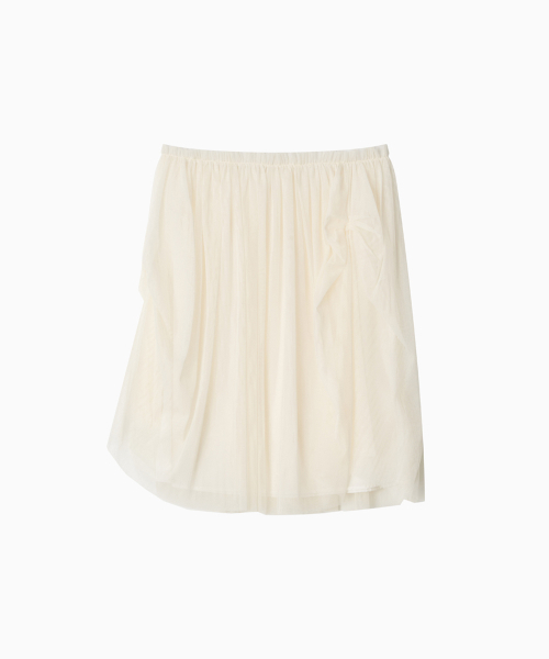 OHESHIO（オヘシオ）の「SHEER DRAPE BANDING SKIRT, IVORY（スカート・レディース・その他・FREE）」の5枚目の写真
